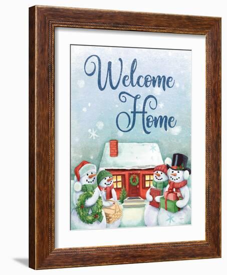 Classic Snowmen V-Mary Urban-Framed Art Print