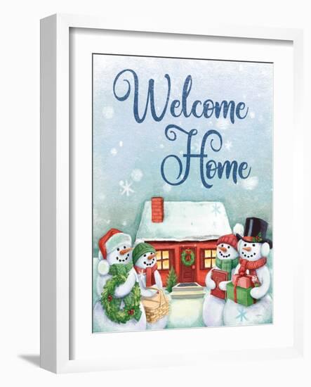 Classic Snowmen V-Mary Urban-Framed Art Print