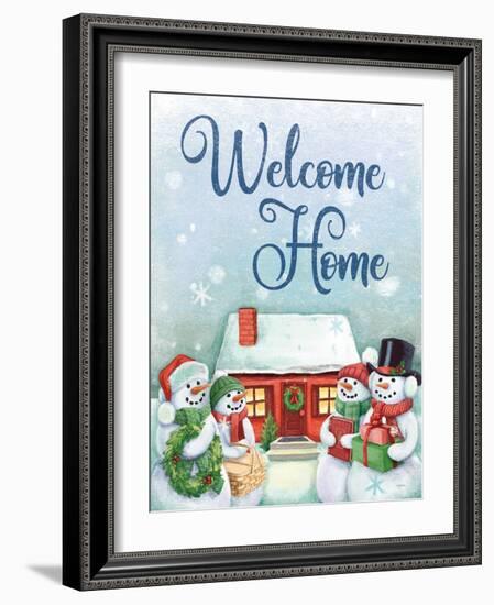 Classic Snowmen V-Mary Urban-Framed Art Print