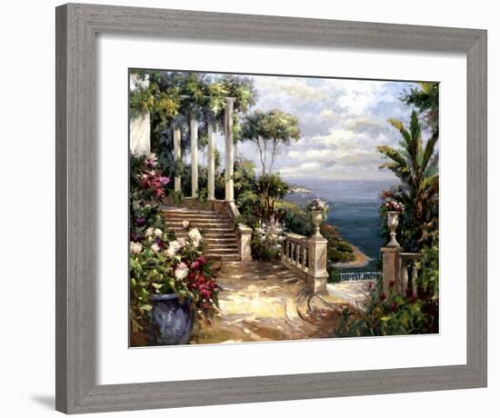 Classic Terrace View-Paline-Framed Art Print