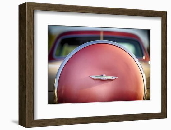 Classic Thunderbird Back View with the Spare Wheel Case-George Oze-Framed Photographic Print