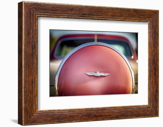 Classic Thunderbird Back View with the Spare Wheel Case-George Oze-Framed Photographic Print