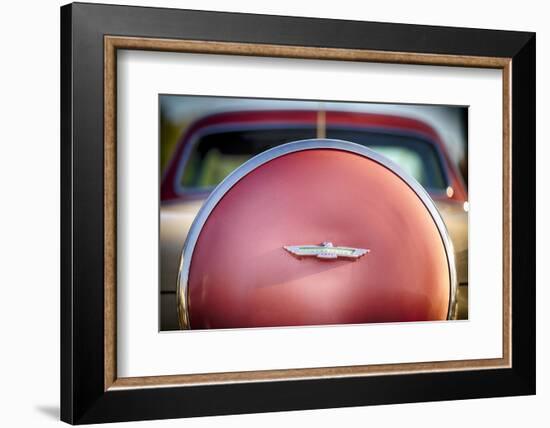 Classic Thunderbird Back View with the Spare Wheel Case-George Oze-Framed Photographic Print