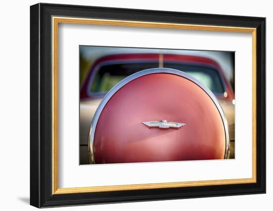 Classic Thunderbird Back View with the Spare Wheel Case-George Oze-Framed Photographic Print