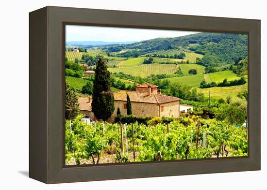 Classic Tuscan Landscape-Jeni Foto-Framed Premier Image Canvas