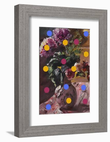 Classic Vase of Flowers and Dots-The Art Concept-Framed Photographic Print