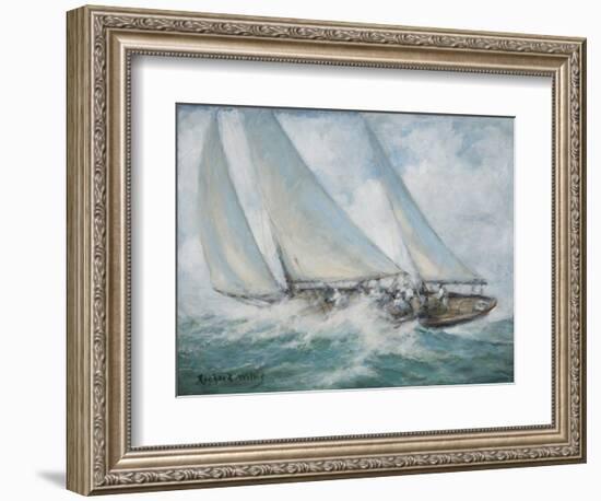 Classic Yacht - Twixt Wind and Water-Richard Willis-Framed Giclee Print