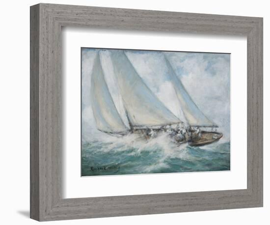 Classic Yacht - Twixt Wind and Water-Richard Willis-Framed Giclee Print