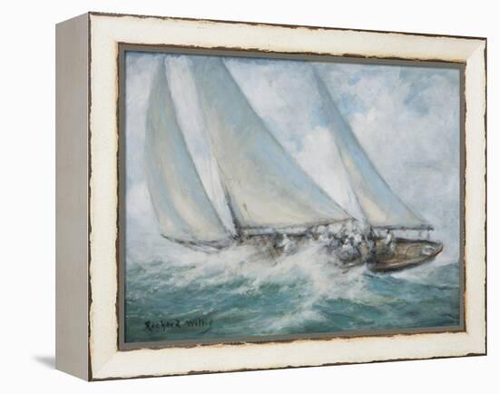 Classic Yacht - Twixt Wind and Water-Richard Willis-Framed Premier Image Canvas