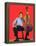 Classical Cellist Yo-Yo Ma Sitting with Cello in Smiling, Full Length Portrait-Ted Thai-Framed Premier Image Canvas
