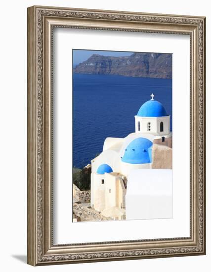 Classical Church of Santorini Island in Greece-viperagp-Framed Photographic Print