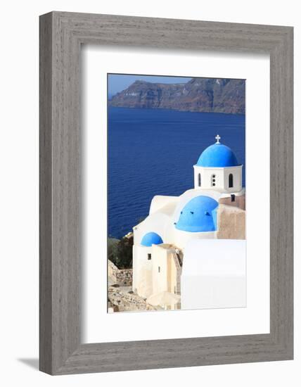 Classical Church of Santorini Island in Greece-viperagp-Framed Photographic Print