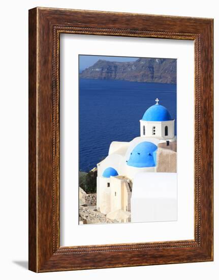 Classical Church of Santorini Island in Greece-viperagp-Framed Photographic Print