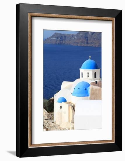 Classical Church of Santorini Island in Greece-viperagp-Framed Photographic Print