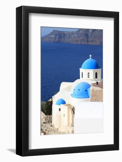 Classical Church of Santorini Island in Greece-viperagp-Framed Photographic Print