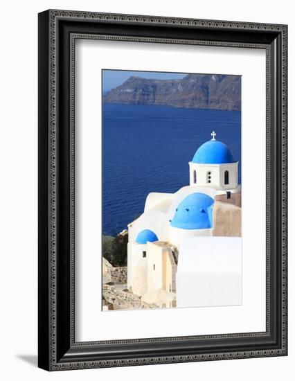 Classical Church of Santorini Island in Greece-viperagp-Framed Photographic Print