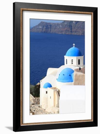 Classical Church of Santorini Island in Greece-viperagp-Framed Photographic Print