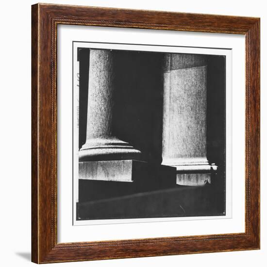 Classical Doric Column in Interior of Penn Station-Walker Evans-Framed Photographic Print