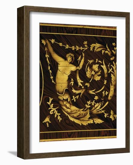 Classical Figure, Detail from Chest of Drawers in Walnut, Maple, Boxwood, Olive, Rose and Rosewood-Giuseppe Maggiolini-Framed Giclee Print