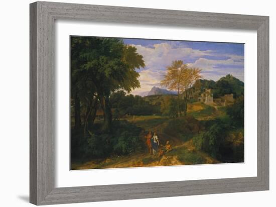 Classical Landscape, Probably 1660s-Jean-François Millet-Framed Giclee Print