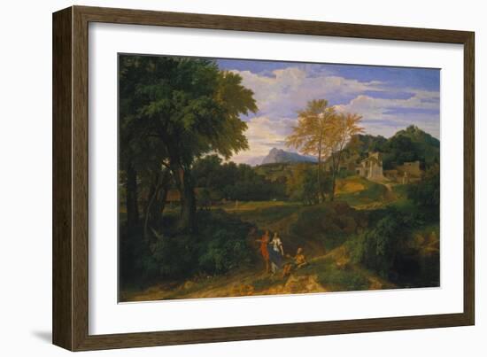 Classical Landscape, Probably 1660s-Jean-François Millet-Framed Giclee Print