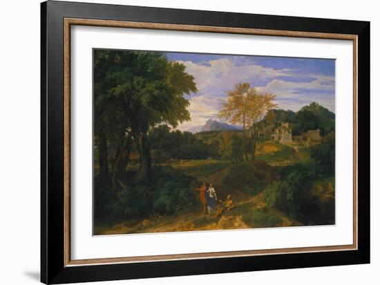 Classical Landscape, Probably 1660s-Jean-François Millet-Framed Giclee Print