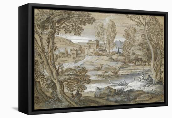 Classical Landscape-Adrian Van Der Cabel-Framed Premier Image Canvas