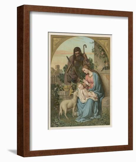 Classical Nativity Compostion-null-Framed Art Print