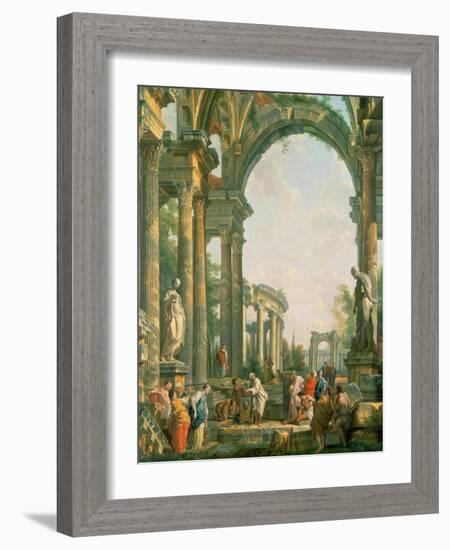 Classical Ruins-Giovanni Paolo Pannini-Framed Giclee Print