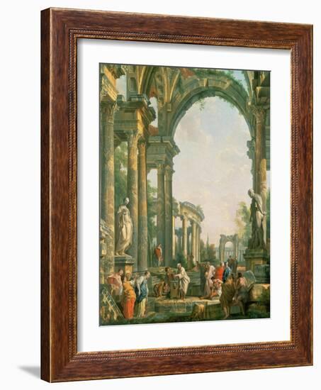 Classical Ruins-Giovanni Paolo Pannini-Framed Giclee Print