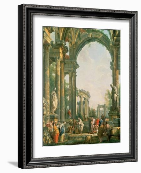 Classical Ruins-Giovanni Paolo Pannini-Framed Giclee Print