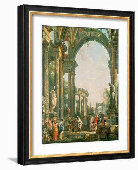 Classical Ruins-Giovanni Paolo Pannini-Framed Giclee Print