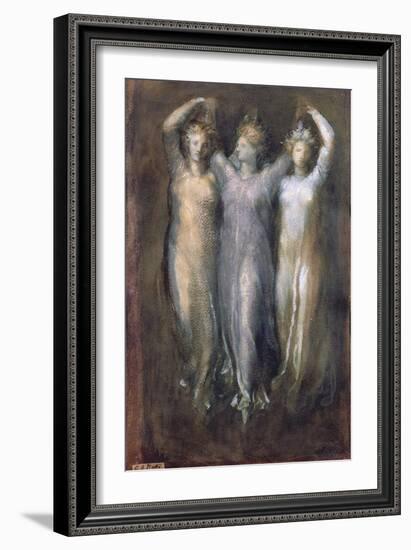 Classical Study with Three Female Forms-George Frederick Watts-Framed Giclee Print