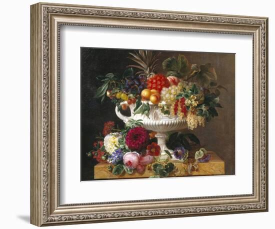 Classical Urn with Gooseberries, Apricots, Nuts and Currants-Johan Laurentz Jensen-Framed Giclee Print