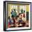 "Classroom Christmas", December 8, 1951-John Falter-Framed Giclee Print