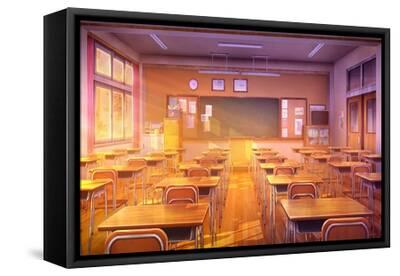 Classroom Evening 2d Anime Background Illustration Stock Illustration -  Download Image Now - iStock