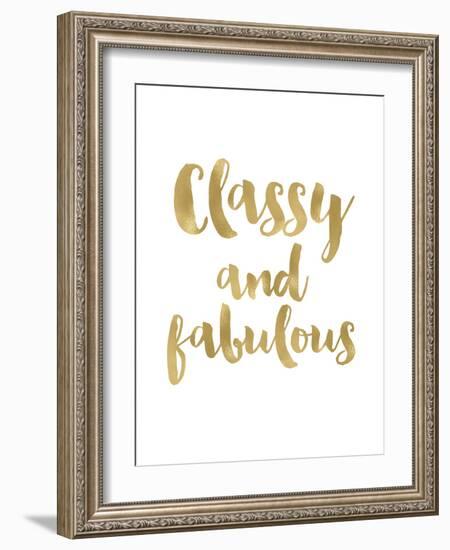 Classy Fabulous Gold White-Amy Brinkman-Framed Art Print