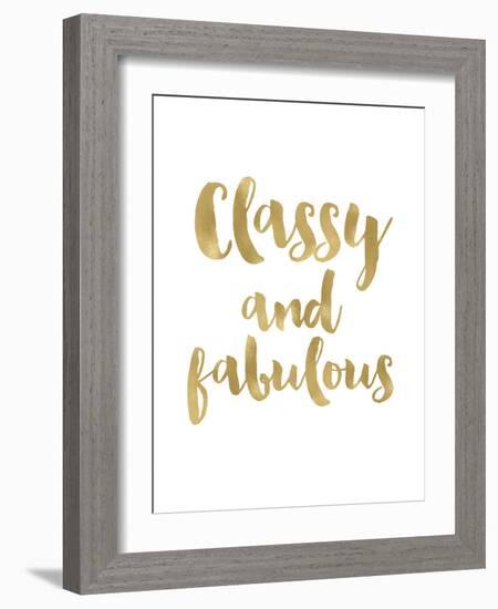 Classy Fabulous Gold White-Amy Brinkman-Framed Art Print