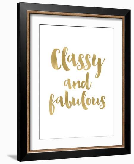 Classy Fabulous Gold White-Amy Brinkman-Framed Art Print