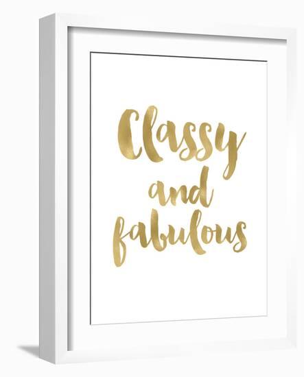 Classy Fabulous Gold White-Amy Brinkman-Framed Art Print