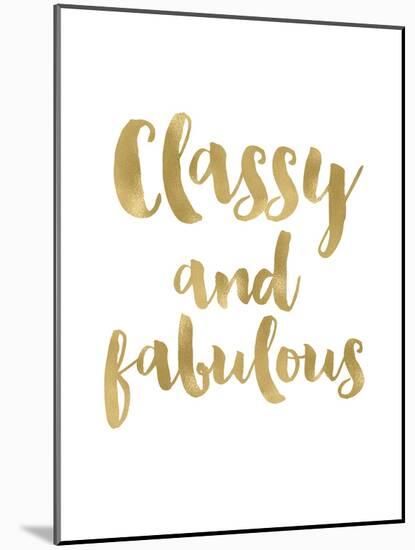 Classy Fabulous Gold White-Amy Brinkman-Mounted Art Print