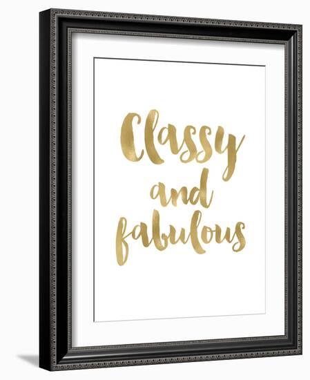 Classy Fabulous Gold White-Amy Brinkman-Framed Art Print