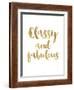 Classy Fabulous Gold White-Amy Brinkman-Framed Giclee Print