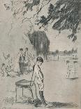 'Tea in Kensington Gardens, 1914', (1920)-Claude Allin Shepperson-Giclee Print
