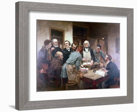 Claude Bernard, The Father Of Modern Physiology, With His Pupils-Thomas Eakins-Framed Art Print