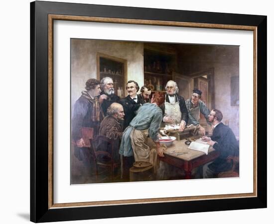 Claude Bernard, The Father Of Modern Physiology, With His Pupils-Thomas Eakins-Framed Art Print