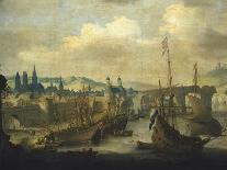 View of London Bridge, C.1632 (Oil on Panel)-Claude de Jongh-Premier Image Canvas