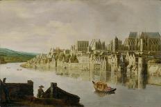 View of Old London Bridge from the West-Claude de Jongh-Giclee Print