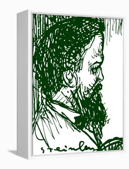 Claude Debussy - portrait by Théophile Steinlen-Theophile Alexandre Steinlen-Framed Premier Image Canvas