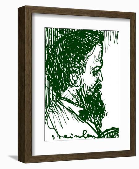 Claude Debussy - portrait by Théophile Steinlen-Theophile Alexandre Steinlen-Framed Giclee Print